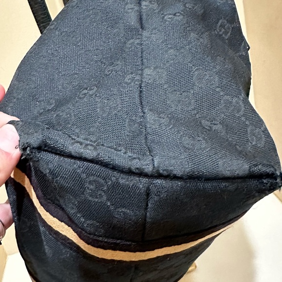 Gucci Black Padlock Chain Printed GG Coated Canvas Tote Bag - Picture 4 of 13